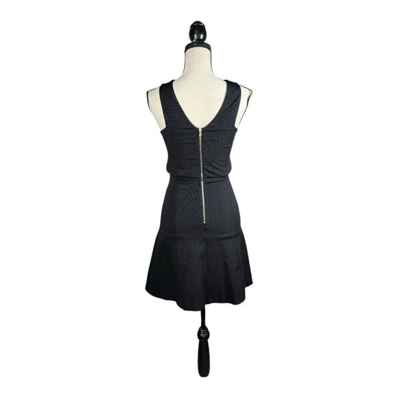 Sandro Sleeveless V-Neck Exposed Zipper Fit N Flare Dress New With Tags - Picture 6 of 8